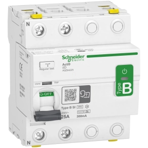   Schneider Electric Acti9 iID - A9Z64225 - áram - védőkapcsoló, B - SI osztály, 2P, 25A, 300mA