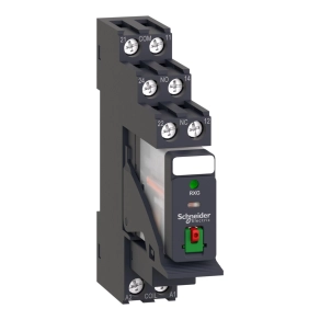   Schneider Electric Harmony Electromechanical Relays - RXG22P7PV - RXG Interfész relé foglalattal, 2CO, 5A, 230VAC, tesztgomb, LED