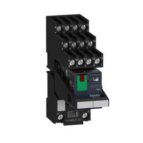   Schneider Electric Harmony Electromechanical Relays - RXM4AB2B7PVS - RXM miniatűr relé, 4CO, 6A, 24VAC, tesztgomb, LED, elválasztott elrendezésű