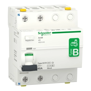   Schneider Electric Acti9 iID - A9Z51240 - EV áram - védőkapcsoló, B osztály, 2P, 40A, 30mA
