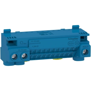 Schneider Electric Resi9 - LGYT1N24 - Csatlakozóblokk, 24 lyuk, nulla