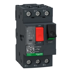 Schneider Electric TeSys - GV2ME32AP - GV2 motorvédő kapcsoló 24…32A, csavaros csatlakozás AP