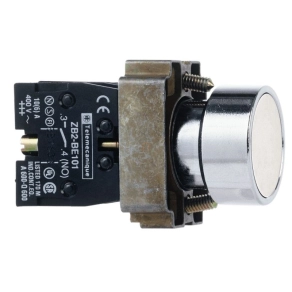   Schneider Electric Easy Harmony XB2 - XB2BA11C - Nyomógomb, fehér, 1 NO, fém, panelbe süllyesztett, 22mm, visszatérő, jelöletlen