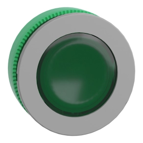   Schneider Electric Harmony XB5 - ZB5FV033C0 - panelbe süllyesztett műanyag LED jelzőlámpa fej, Ø30, zöld, szürke perem