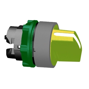   Schneider Electric Harmony XB5 - ZB5AD205C0 - műanyag választókapcsoló fej, Ø22, 2 állású, sárga, szürke perem