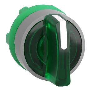   Schneider Electric Harmony XB5 - ZB5AK1333C0 - műanyag világító választókapcsoló fej, Ø22, 3 állású, zöld, szürke perem
