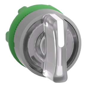   Schneider Electric Harmony XB5 - ZB5AK1813C0 - műanyag világító választókapcsoló fej, Ø22, 3 állású, fehér, jobbról közép visszatérő, szürke perem