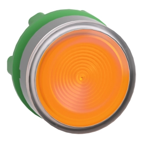 Schneider Electric Harmony XB5 - ZB5AW353SC0 - műanyag világító nyomógomb fej, Ø22, visszatérő, beépített LED - hez, hornyolt lencsével, narancssárga, szürke p.