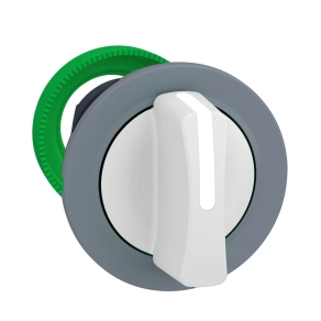   Schneider Electric Harmony XB5 - ZB5FD501C0 - panelbe süllyesztett műanyag választókapcsoló fej, Ø30, 3 állású közép visszatérő, fehér, szürke perem