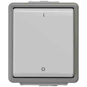   Siemens 5TA4702 2P kapcsoló, I/O szimbólummal falon kívüli, IP44, DELTA flat