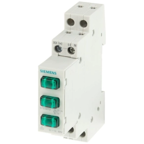   Siemens 5TE5802 moduláris jelzőlámpa, zöld/zöld/zöld, 230VAC