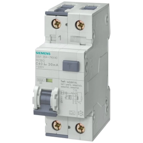   Áramvédős kismegszakító 1P+N B 16A 10kA  5SU1154-6KK16 Siemens
