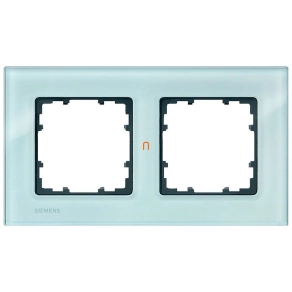   Siemens 5TG1202, 2-es keret, üveg, kristályzöld, DELTA miro