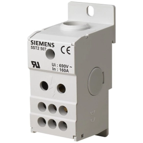   Siemens 5ST2507 elosztóblokk 1P 160A, be: 1x10-70mm2, ki: 6x 2,5-16mm2