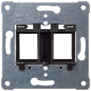   Siemens 5TG2080 tartólemez, 2 férőhely, modular jack-hez, fekete, DELTA i-system