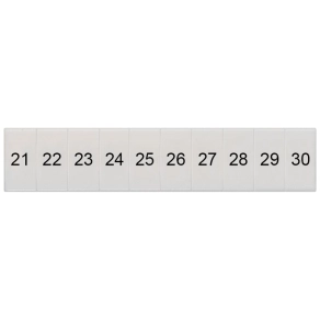  Siemens 8WH8120-2AB25 sorkapocs jelölő, 5,2mm széles/2,5mm2-hez, fehér, vízszintes, 21 ... 30 (10×)