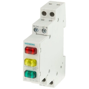   Siemens 5TE5803 moduláris jelzőlámpa, piros/sárga/zöld, 230VAC