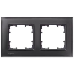 Siemens 5TG1202-2 2-es keret, üveg, fekete, DELTA miro