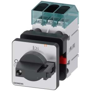   Siemens 3LD3450-0TK11 BE-KI kapcsoló, 3P, 63A, előlapra, 48x48 mm-es, fekete