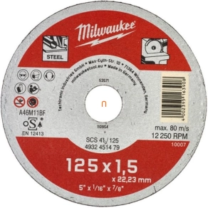   Milwaukee vágókorong fémhez WSCS41/ 125x1,5mm (4932451479)