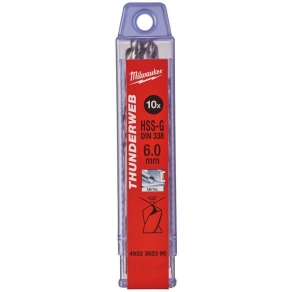   Milwaukee Thunderweb – HSS-G fémfúró DIN 338 – 6,0mm (10db/cs) 4932352390