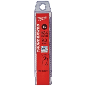   Milwaukee Thunderweb – HSS-G fémfúró DIN 338 – 9,0mm (5db/cs) 4932352397