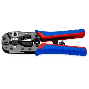   Knipex Krimpelő fogó RJ45 western csatlakozókhoz 190mm, barnított - 975113
