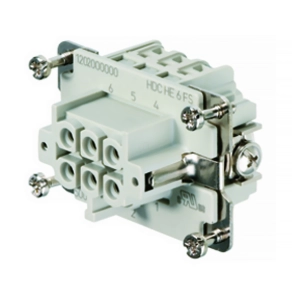  Weidmüller érintkezőbetét HDC, hüvely 500V, 24A, pólus:6, HDC HE 6 FS 1200200000
