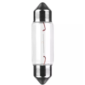  Neolux szofita izzó, 12V szofita 36mm, jelző- és beltéri világításhoz, 5W SV8.5-8, C5W típus, megbízható fényforrás, N239-02B, 2db/bliszter