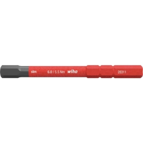   Wiha 37227 Csavarhúzó imbusz bit szár 6,0x75 mm, SlimBit, 1000V