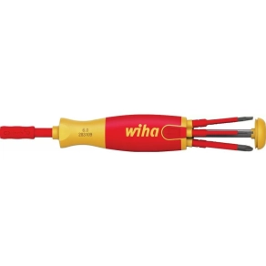   Wiha 38611 nyeles behajtóhegy tartó (LiftUp) 6 db (PH), (PZ) és lapos slim bitekkel, 1000V