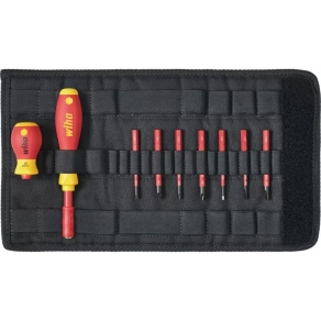   Wiha 41232 cserélhető pengés csavarhúzó készlet lapos, (PH), (PZ), slimVario, 9 részes, 1000V