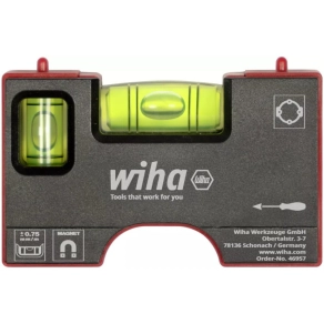   WIHA mini vízmérték (zsebszintmérő) csatlakozóaljzatokhoz, mágneses, 80mm, Pocket, 46957