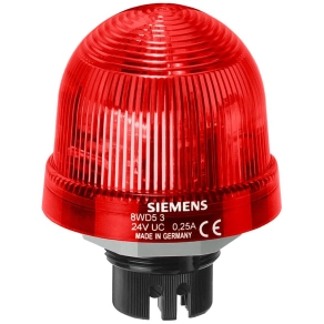   Siemens 8WD5300-1AB jelzőlámpa, 70mm. piros, BA 15d foglalat, 12-230VAC/DC, IP65 (fényforrás nélkül)