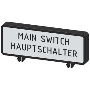   Siemens 3LD9286-1A felirati tábla 3LD2 kapcsolóhoz, Hauptschalter / Main Switch