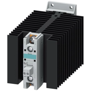   Siemens 3RF2370-3AA45 szilárdtest relé (SSR), 70A/48-600VAC, 4-30VDC működtető, hűtőbordával