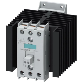   Siemens 3RF2430-1AC45 szilárdtest relé (SSR), 3x30A/48-600VAC, 4-30VDC működtető, hűtőbordával, csavaros