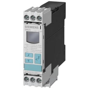   Siemens 3UG4614-1BR20 kijelzős fázisfigyelő relé, sorrend, kiesés, aszimmetria, feszültség csökkenés (1-20V), digitálisan beállítható
