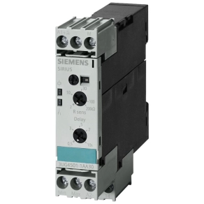   Siemens 3UG4501-1AW30 folyadékszint felügyeleti relé, 24-240VAC/DC, 2-200k ohm, 0,5-10s, csavaros