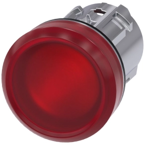   Siemens 3SU1051-6AA20-0AA0 jelzőlámpafej, piros, fém Sirius