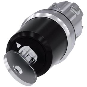   Siemens 3SU1050-5BF11-0AA0 kulcsos kapcsolófej, 2 állású, CES SSG10, kulcs O+I állásban kivehető, fém Sirius