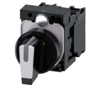   Siemens 3SU1100-2BM60-1NA0 komplett kapcsoló, 3 állású, fehér, visszaálló, 2NO, csavaros Sirius