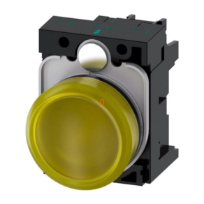   Siemens 3SU1102-6AA30-1AA0 komplett jelzőlámpa, sárga, 24VAC/DC, csavaros Sirius