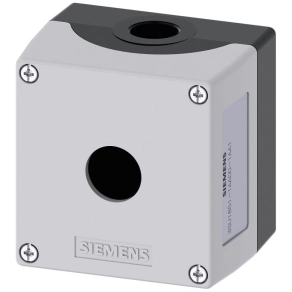   Siemens 3SU1851-1AA00-1AA1 nyomógomb tokozat koordináta/ID-key kapcsolóhoz, fém, 1 lyukú, szürke