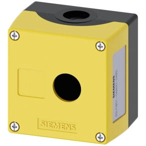   Siemens 3SU1801-0AA00-0AB2 nyomógomb tokozat, műanyag, 1 lyukú, sárga Sirius
