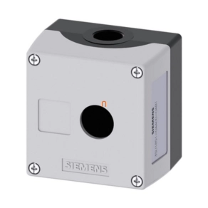   Siemens 3SU1851-0AA00-0AB1 nyomógomb tokozat, fém, 1 lyukú, szürke Sirius