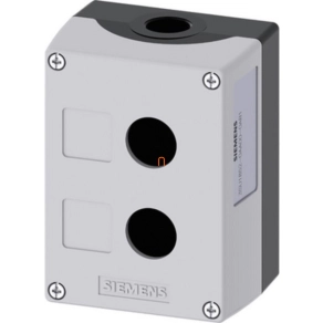  Siemens 3SU1852-0AA00-0AB1 nyomógomb tokozat, fém, 2 lyukú, szürke Sirius