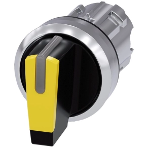   Siemens 3SU1052-2BL30-0AA0 kapcsoló fej, 3 állású, sárga, fém Sirius