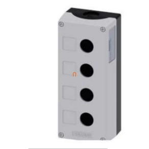   Siemens 3SU1804-0AA00-0AB1 nyomógomb tokozat, műanyag, 4 lyukú, szürke Sirius