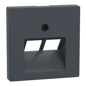 Schneider Merten Fedlap, 2xRJ45 aljzathoz, döntött, System-M, antracit 298014
